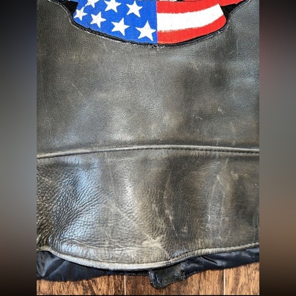 Vintage Heavy Motorcycle Jacket with Eagle Patch - Picture 3 of 9